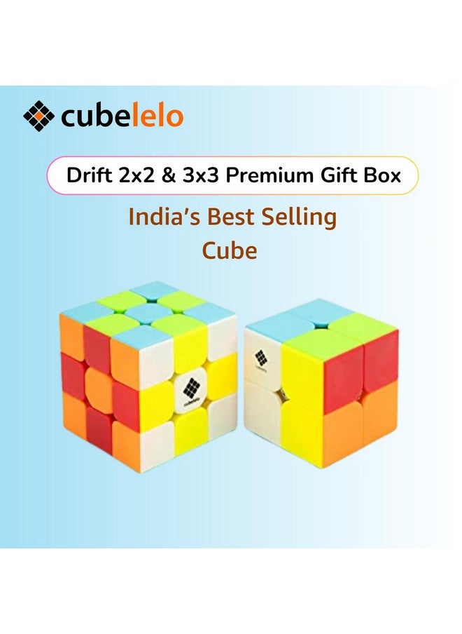 Cubelelo - Cubelelo Drift 2x2 & 3x3 Premium Gift Box | 2-in-1 Puzzle Game Set | Double The Challenge, Twice The Fun | Ultimate Value Saver Combo | Beginner Startup kit | Toy for Children Kids & Adults - Image 1