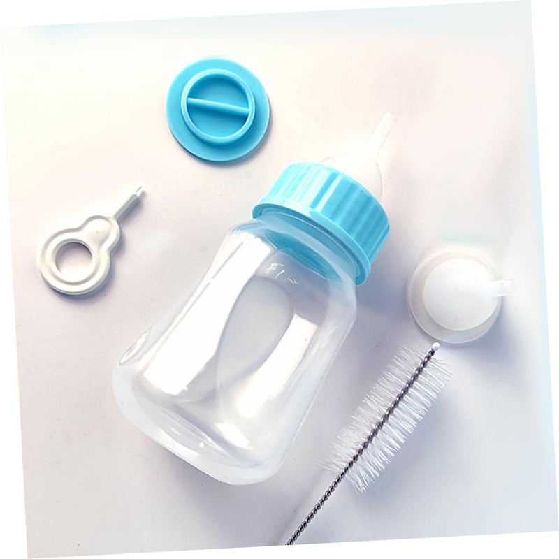 Blue Kitten Nursing Bottles 2 Pack with Scale for Controlled Feeding Newborn Kittens and Puppies - Image 3