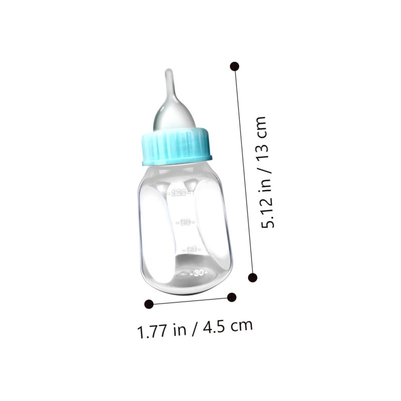 Blue Kitten Nursing Bottles 2 Pack with Scale for Controlled Feeding Newborn Kittens and Puppies - Image 5