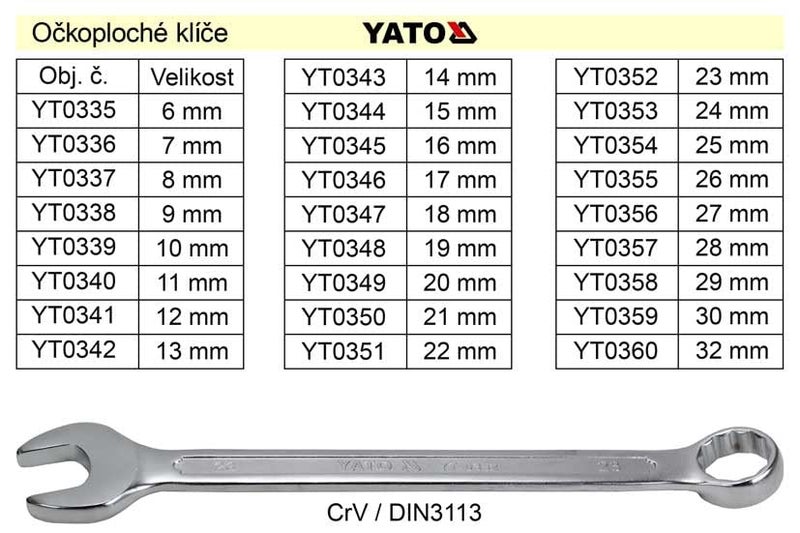 Yato Yato Combination Ratchet Wrench YT0336Spanner Set Tools KitTool SetCarbon Steel SpannerIndustrial UseTool Kit set for HomeToolkitSpanner KitMill SpannerCombination Spanner Set 7MM - Image 3
