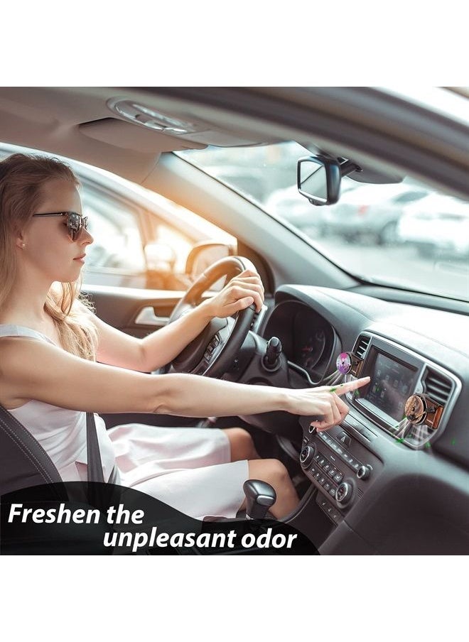 3 Pieces Air Freshener Record Player, Car Vent Clip Car Fragrance Diffusers Clips in Retro Style, 18 Pieces Aromatherapy Tablets Aromatherapy Replacement Pads for Car Diffuser