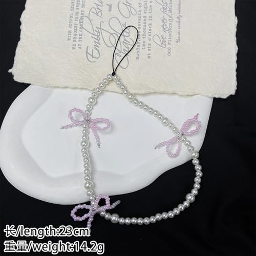 XFSAFDM 2PCS White Pearl Bow Phone Charms for Girls, Cute Bag Charms for Handbags, Mobile Charm for Phone Case, Stylish Keychain Accessory for Women, Resin Phone Charm Gift - Image 4