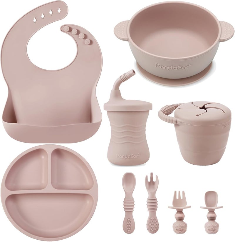PandaEar 9-Piece Silicone Baby Feeding Set - Image 1