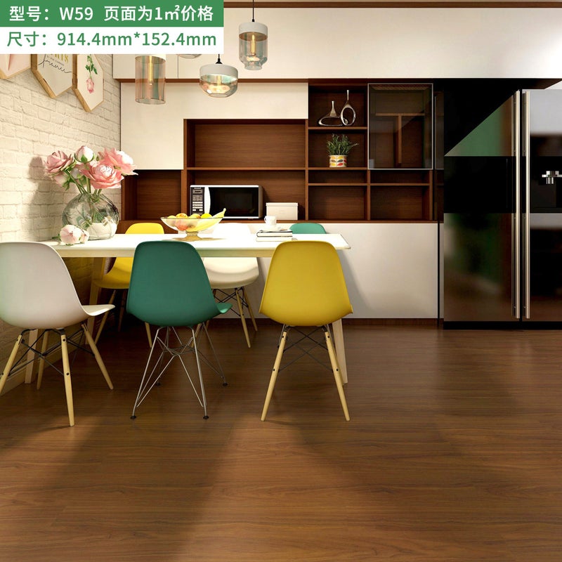 Floor pvc cement floor bedroom wood floor self-paved thickened waterproof wear-resistant floor leather rental house living room W59