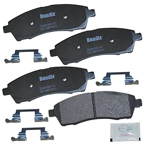 Bendix Priority1 CFM757 Semi-Metallic Rear Brake Pads for Ford Excursion 2005-2000, F-250 Super Duty 2004-1999, F-350 Super Duty 2004-1999 - Image 1