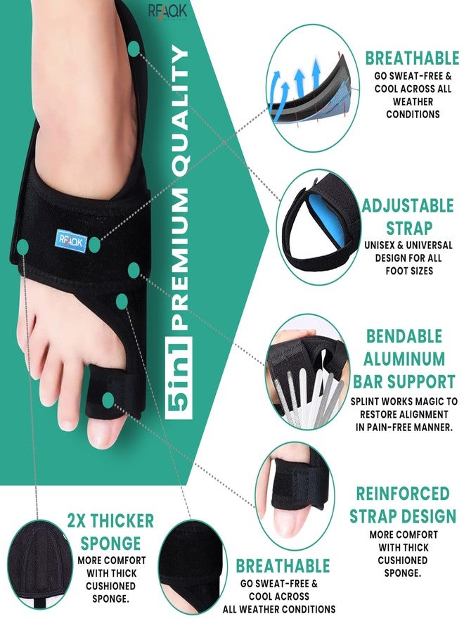 RFAQK 11pcs Bunion Corrector for Women & Men - Bunion Relief Kit with Toe Separators and Bunion Splints Hammer and Big Toe Separator, Spacers and Straighteners, Exercise Strap for Hallux Valgus Correction - Image 5