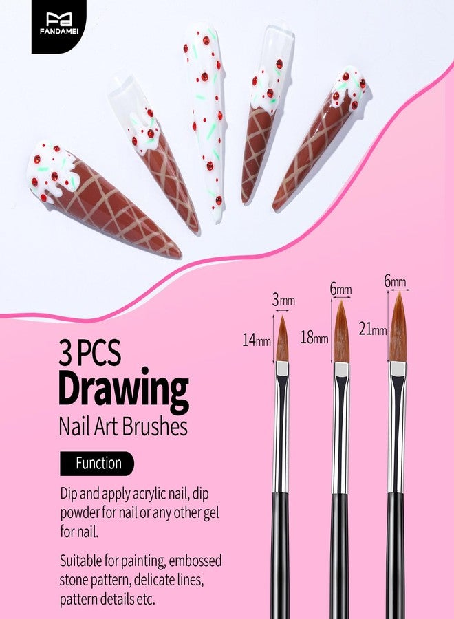 FANDAMEI Nail Art Brushes, Nail Brush Set With Nail Stand, Nail Holder For Painting Nails, Nail Art Tools, Nail Design Tools, 11PCS Nail Brushes For Nail Art, 5PCS Nail Dotting Tool, Nail Art Palette - Image 3