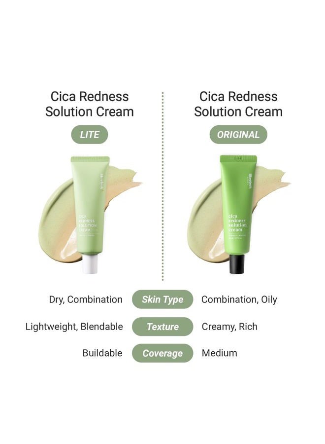 Meebak Cica Redness Solution Lite – Green Color Correcting CC Cream for Redness Relief w/Niacinamide & Centella Asiatica, Korean Tone Up Cream, Tinted Moisturizer for Sensitive, Fair to Medium Skin - Image 2