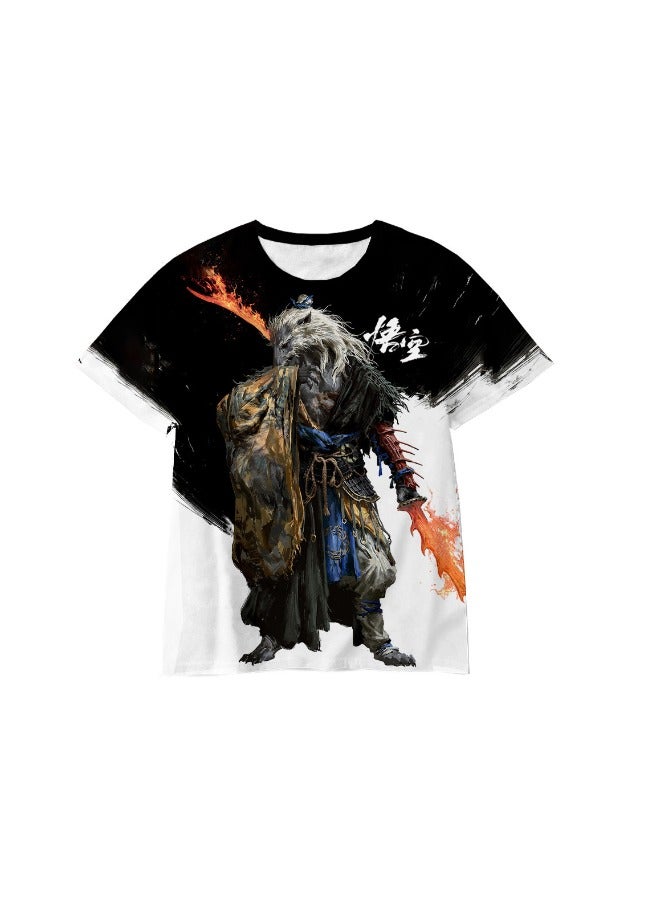 Black Myth Wukong Game Quick Drying Short Sleeved T-shirt for Men And Women 