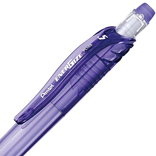 Pentel قلم رصاص ميكانيكي بنتل إنرجيز-X (0.5 مم) أسطوانة بنفسجية، علبة من 12 (PL105V) - Image 4