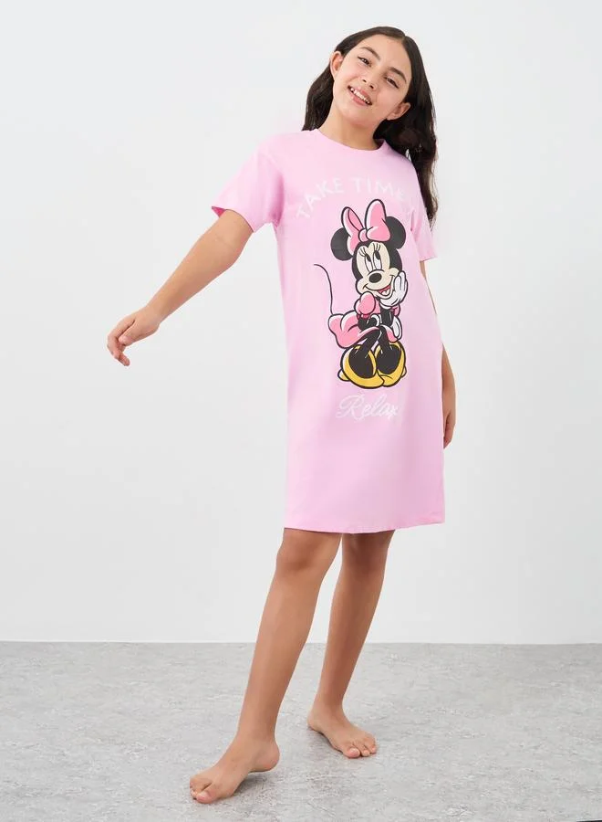 ستايلي Styli Minnie Mouse Graphic Nightdress