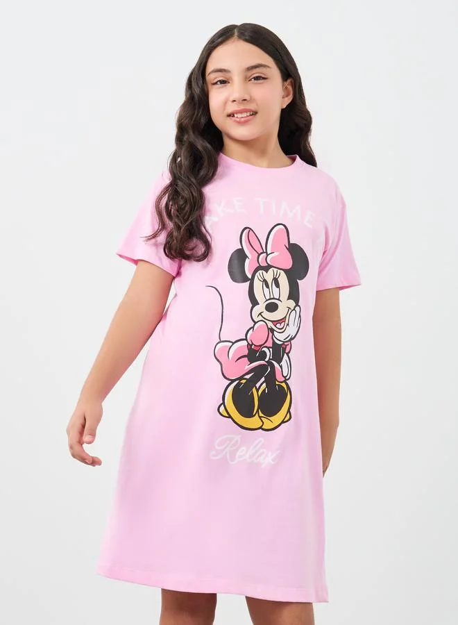 ستايلي Styli Minnie Mouse Graphic Nightdress