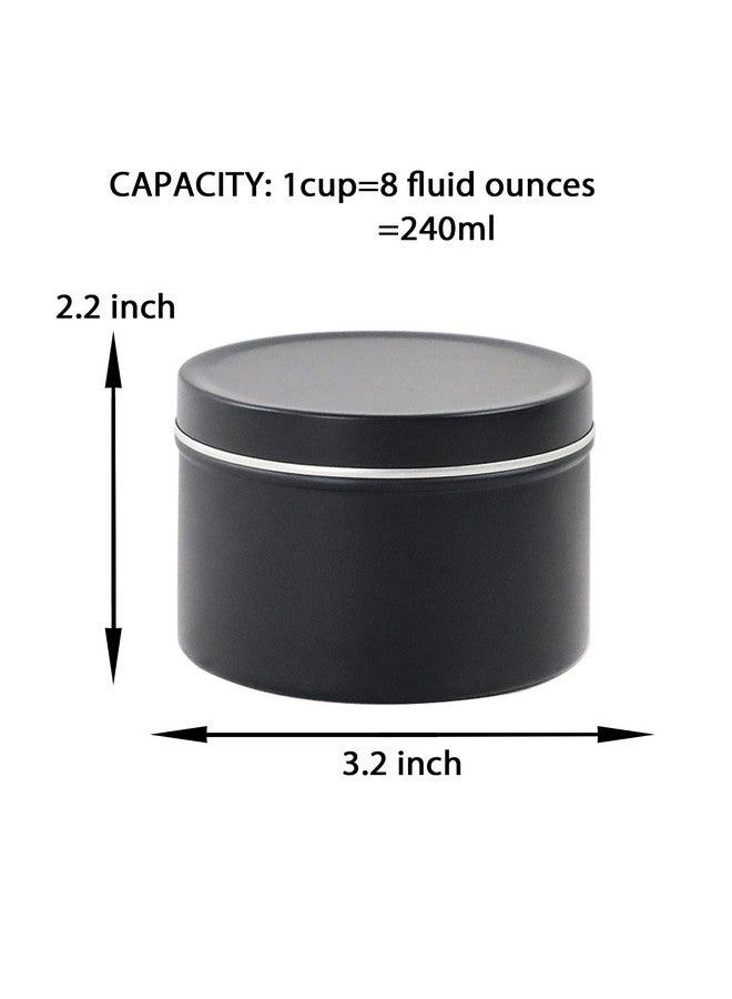 EricX Light Candle Tin 24 Piece 8 Oz For Candle Making Black - Image 3