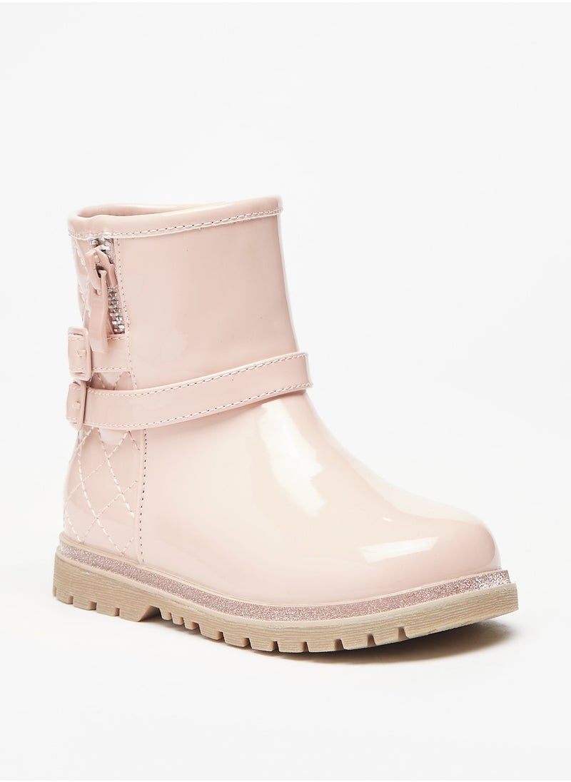 Flora Bella By Shoexpress - Girls Quilted Ankle Boots with Zip Closure - Image 1