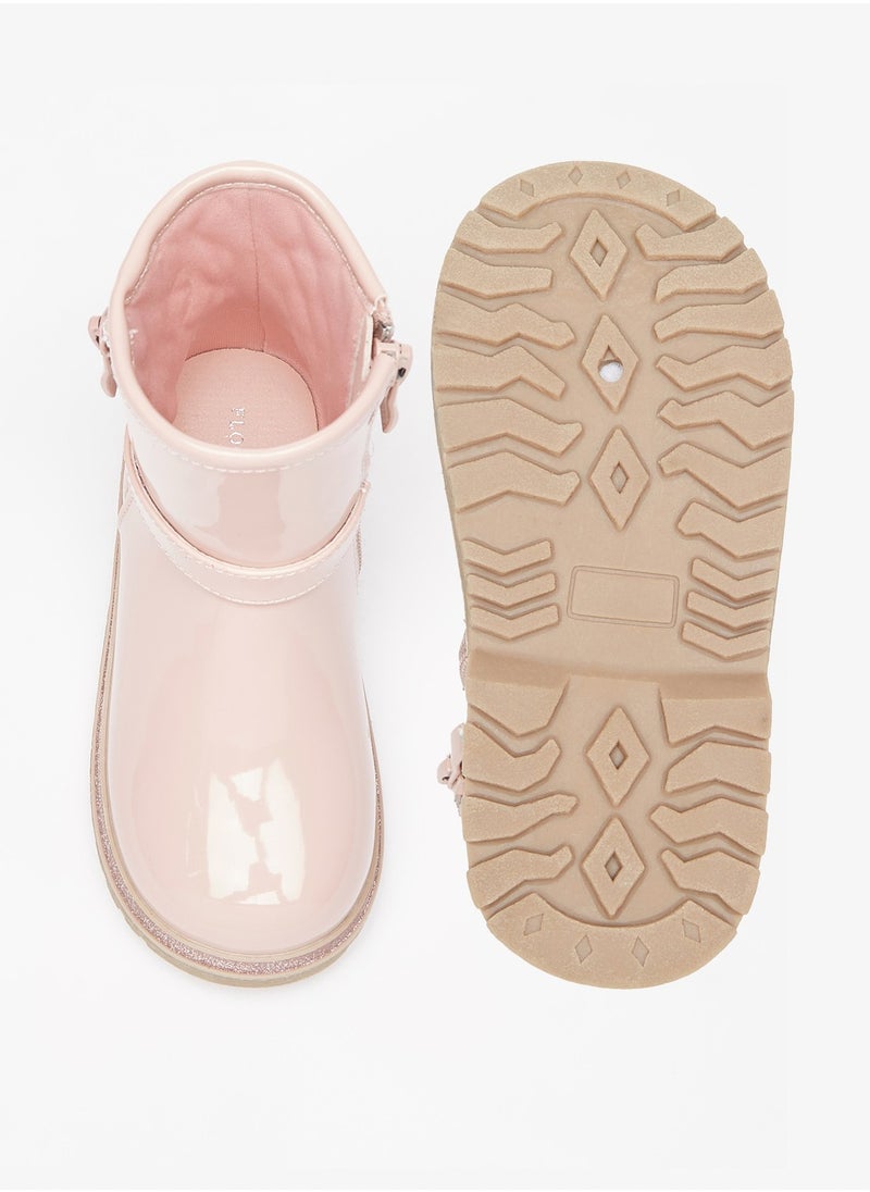 Flora Bella By Shoexpress - Girls Quilted Ankle Boots with Zip Closure - Image 1