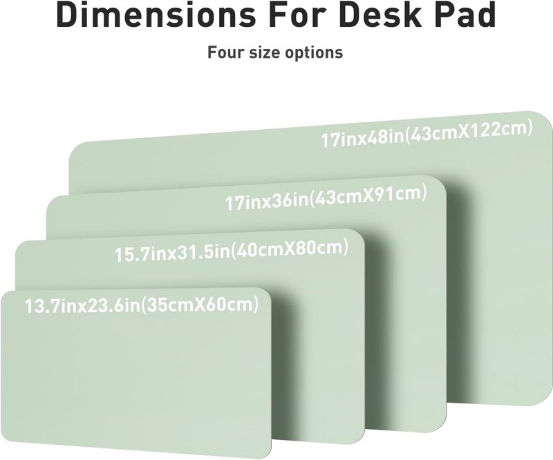 Aothia Desk Pad, PU Leather Office Mat, Mouse Pad, Non-Slip Desk Protection, Waterproof Desk Block for Office and Home (80 x 40 cm, Water) - Image 3