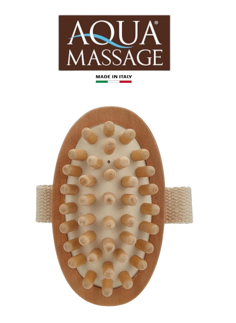 Aqua Massage Aqua Massage-Corpo Naturale Relax-988-N Wooden Brush – Ergonomic Design, Versatile Whole-Body Massage, Stress Relief, Ideal for Individual  - Image 1