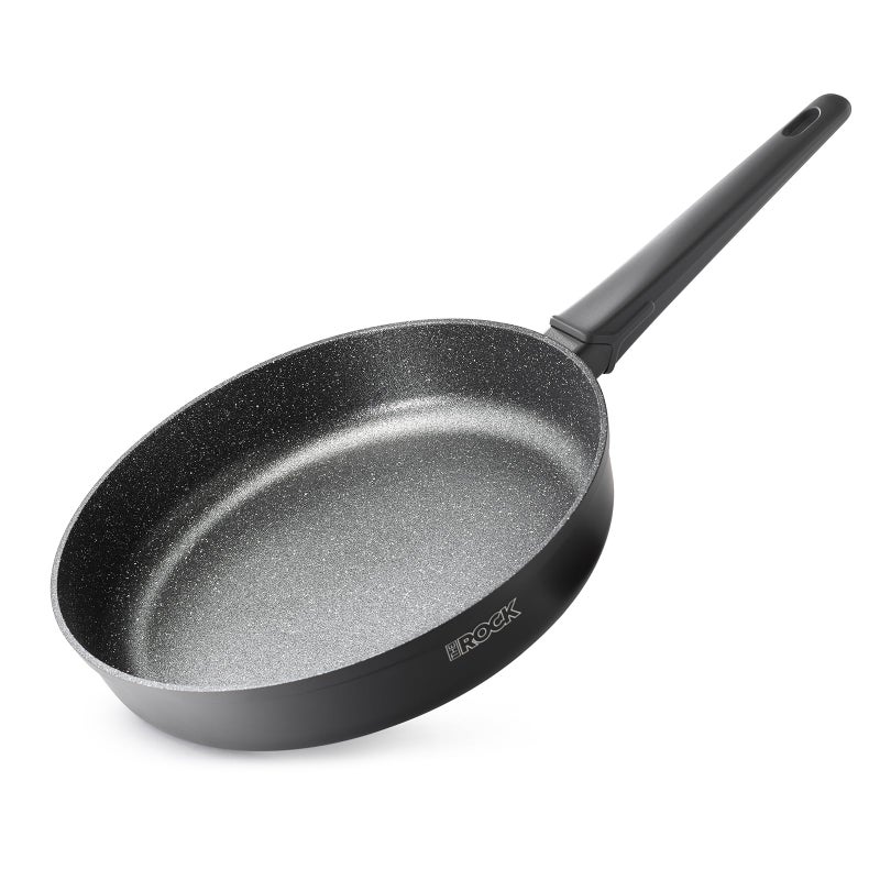 THE ROCK SOHO 11Inch Non Stick Frying Pan  Nothing Sticks Never Warps Lasts Longer Healthy Skillet with HeatResistant Handle PFOA Free Oven  Dishwasher Safe Black