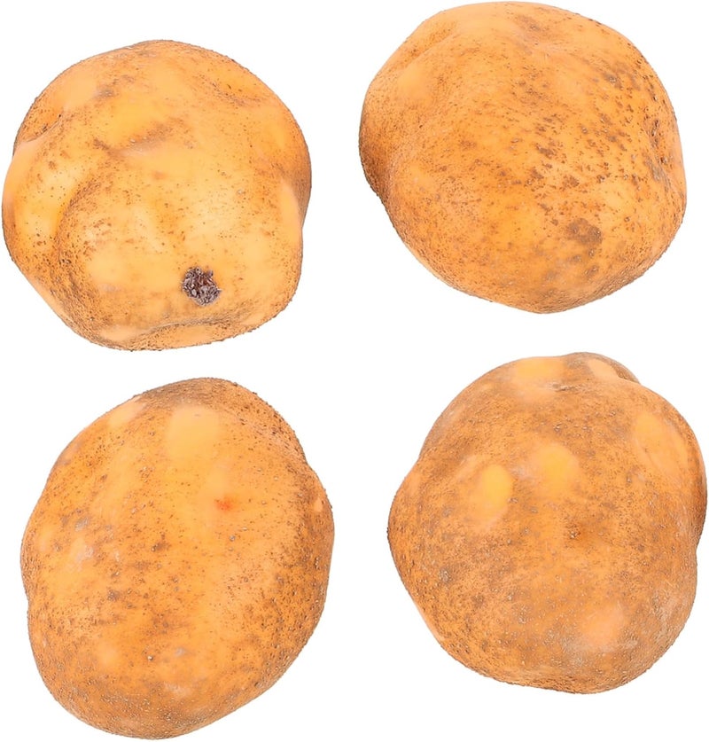 4pcs Simulated Potato Vegetables Realistic Potatoes Artificial Vegetables Realistic Food Props Artificial Small Pumpkins Artificial Fruit Harvest Lifelike Veggies Fake Food Orange - Image 1