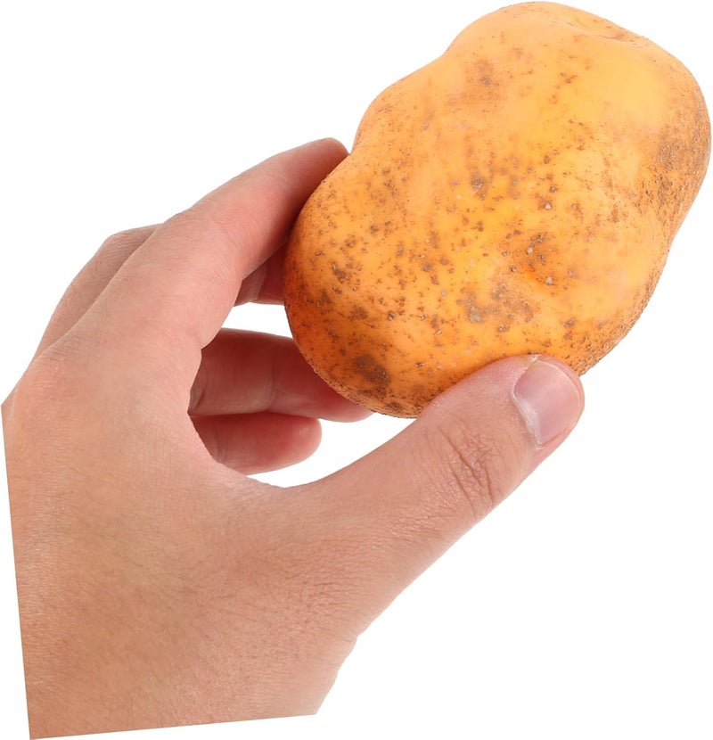 4pcs Simulated Potato Vegetables Realistic Potatoes Artificial Vegetables Realistic Food Props Artificial Small Pumpkins Artificial Fruit Harvest Lifelike Veggies Fake Food Orange - Image 3