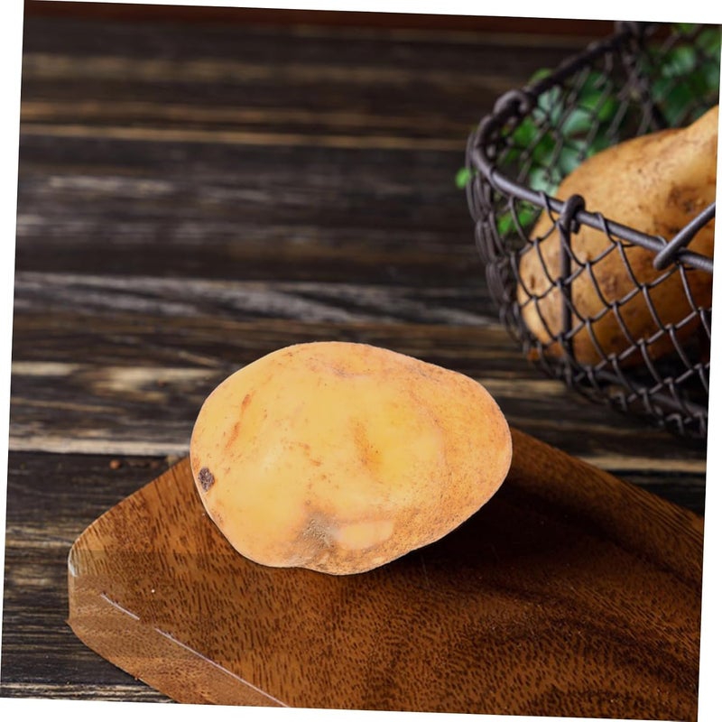 4pcs Simulated Potato Vegetables Realistic Potatoes Artificial Vegetables Realistic Food Props Artificial Small Pumpkins Artificial Fruit Harvest Lifelike Veggies Fake Food Orange - Image 4
