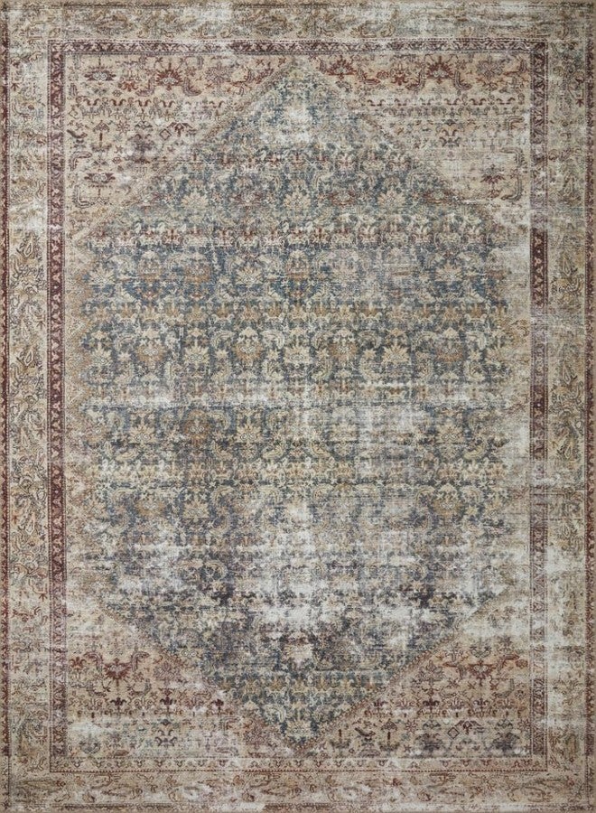 Loloi Amber Lewis Georgie Collection GER-04 Teal/Antique 2'-6" x 7'-6", .19" Pile Height, Runner Rug - Image 3