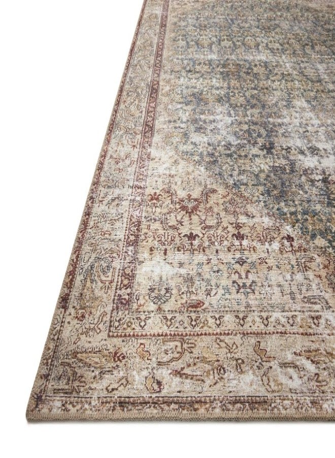 Loloi Amber Lewis Georgie Collection GER-04 Teal/Antique 2'-6" x 7'-6", .19" Pile Height, Runner Rug - Image 5