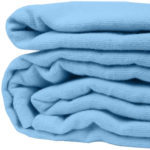 Avalonbedding Avalon Bedding Hospital Blankets Twin Size, 100% Cotton Lightweight General Hospital Blanket 90x70 Inches (Blue) - Image 4