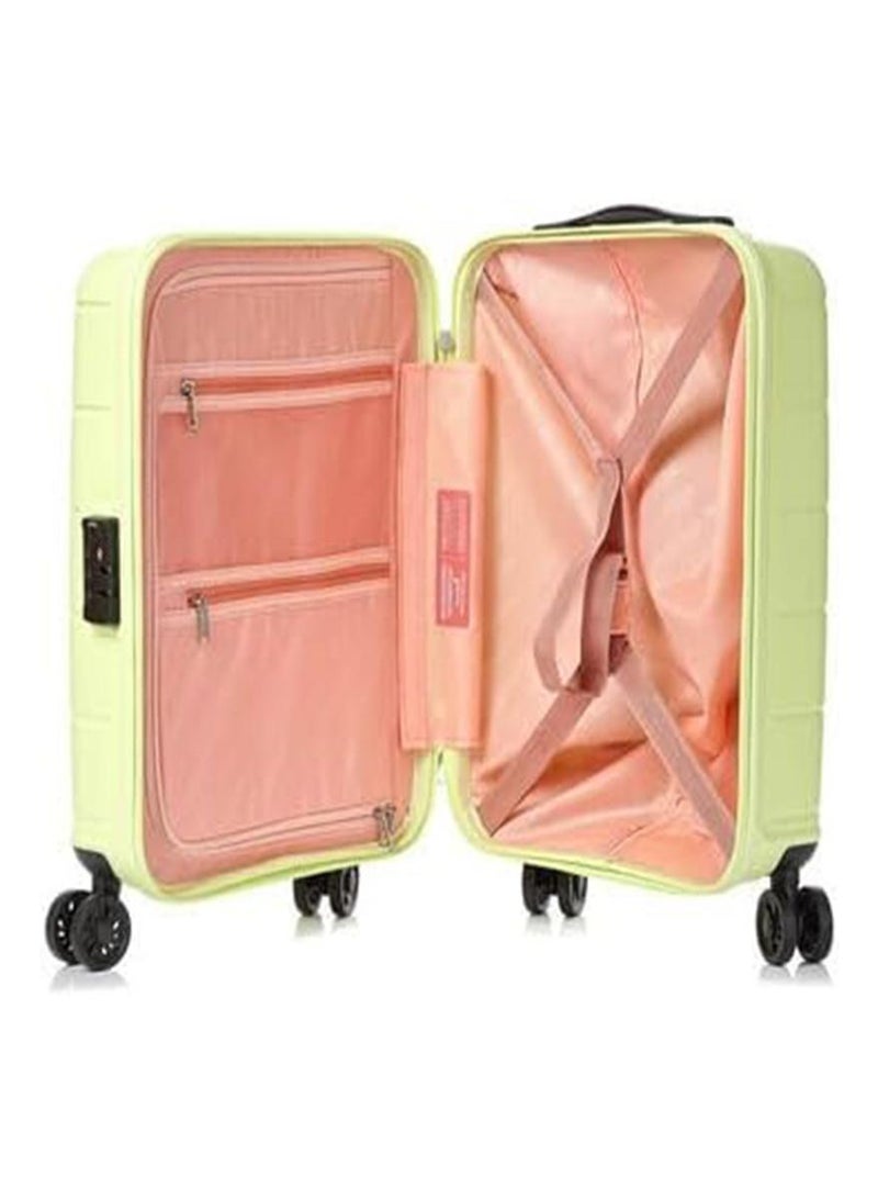 AMERICAN TOURISTER hundo suitcase, 2pc set (55 + 81 cm), 4 spinner wheels, hard top, polypropylene, frozen matcha|spacious interior|duosaf™ security zipper|tsa combination lock - 3 years international warranty - Image 5