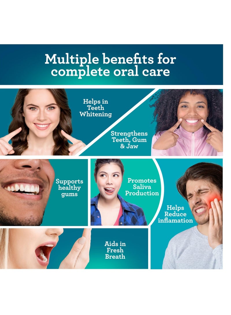 جوراناندا سحب الزيت من جوروناندا (23.4 مل) مع زيت جوز الهند وزيت النعناع لصحة الفم والأسنان الصحية واللثة، غسول الفم خالٍ من الكحول وتبييض الأسنان ويساعد على التخلص من رائحة الفم الكريهة وينعش الفم - Image 3