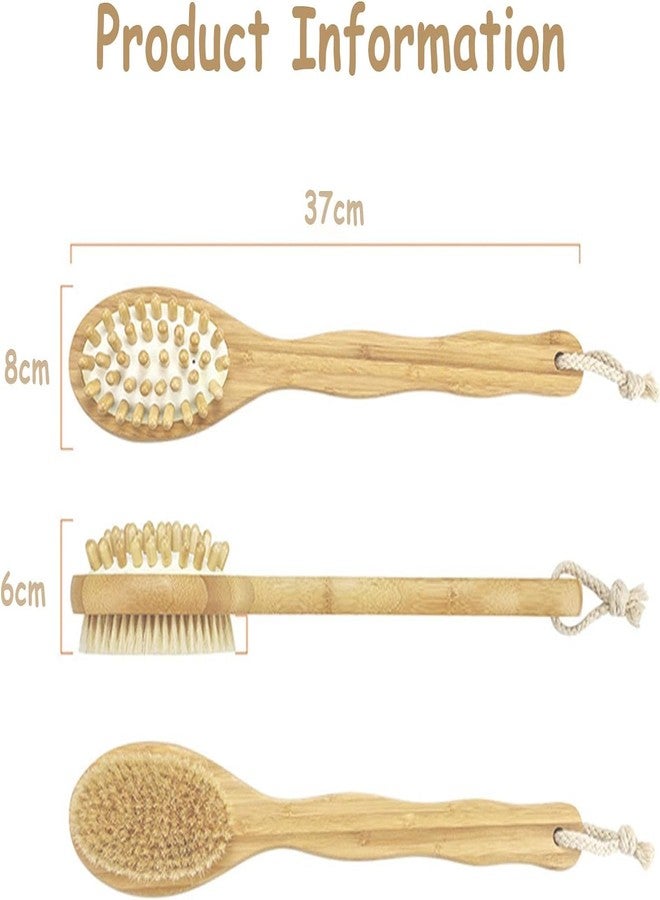 STORE77® Dual Sided Back Brush for Shower - Long Handled Body Scrubber for Men & Women - Soft Bristles for Sensitive Skin & Stiff Bristles for Exfoliation - Improves Circulation & Skin Health with Massage Brushe - Image 2