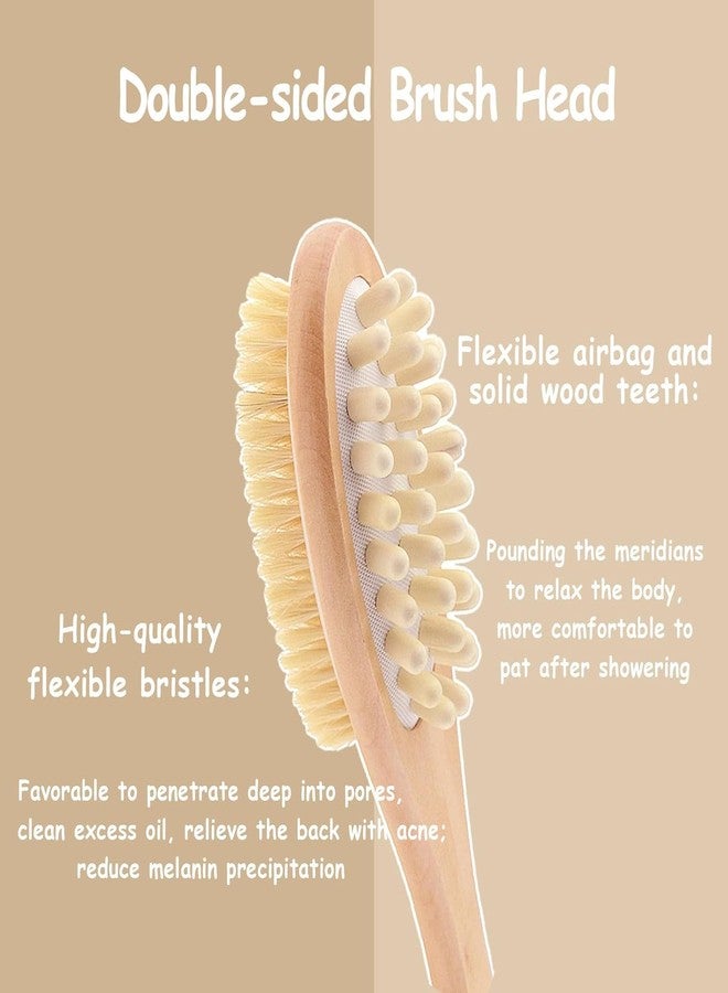 STORE77® Dual Sided Back Brush for Shower - Long Handled Body Scrubber for Men & Women - Soft Bristles for Sensitive Skin & Stiff Bristles for Exfoliation - Improves Circulation & Skin Health with Massage Brushe - Image 4