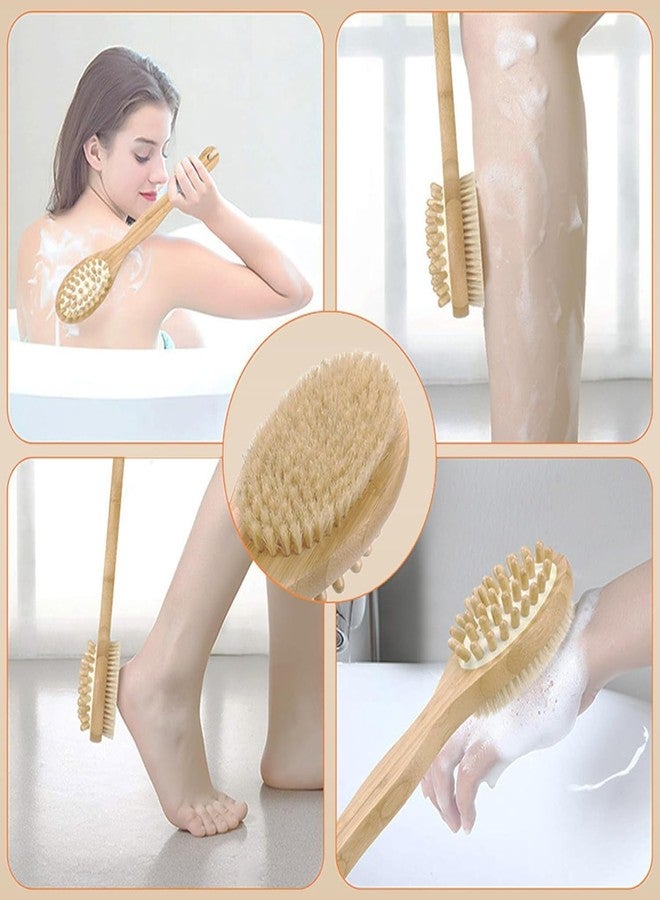 STORE77® Dual Sided Back Brush for Shower - Long Handled Body Scrubber for Men & Women - Soft Bristles for Sensitive Skin & Stiff Bristles for Exfoliation - Improves Circulation & Skin Health with Massage Brushe - Image 5