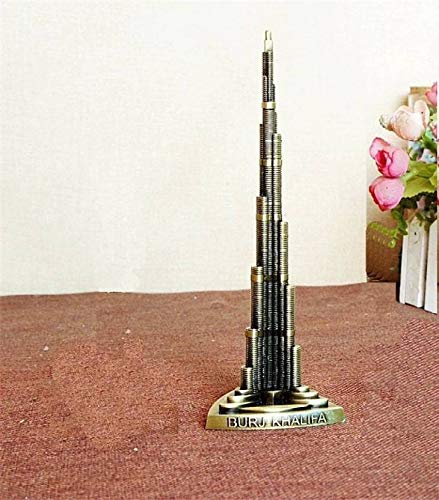 zahab Dubai Landmark Decorative Souvenir Burj Khalifa Metal Decorative Showpiece Antique Finish, 3 Inch,Bronze - Image 2