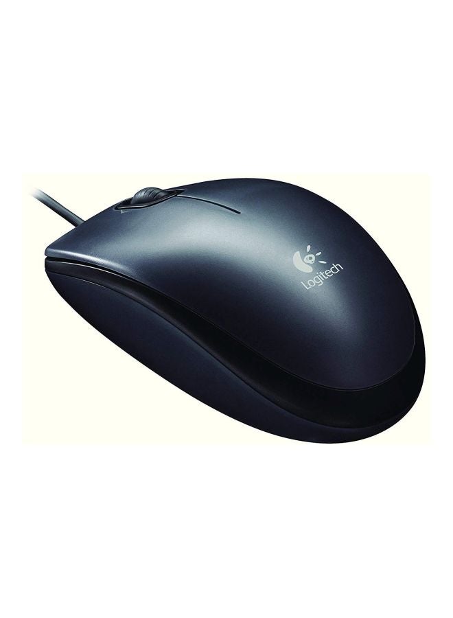 Logitech Wired Optical Mouse Dark Grey - Image 3