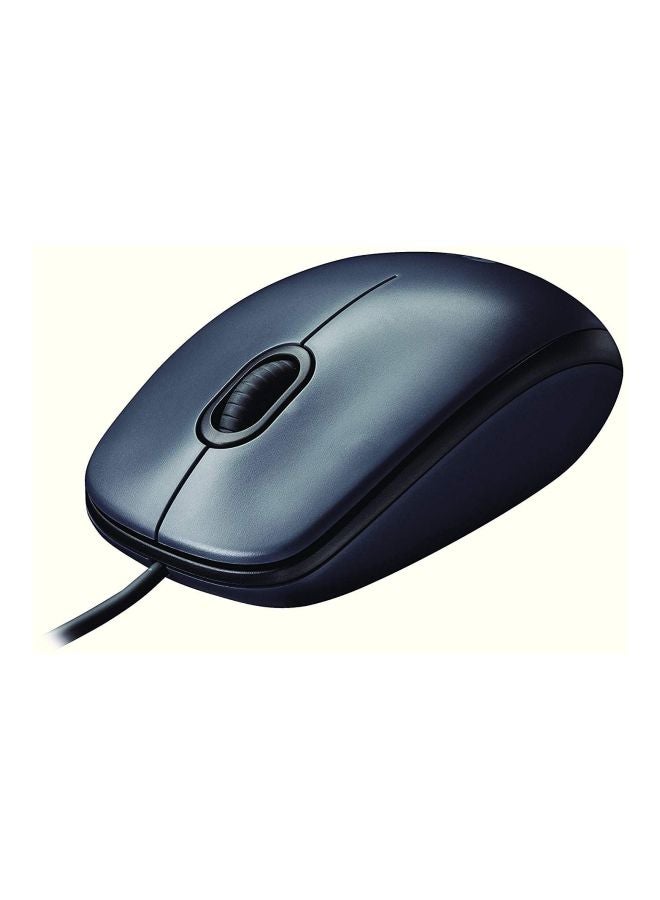 Logitech Wired Optical Mouse Dark Grey - Image 4