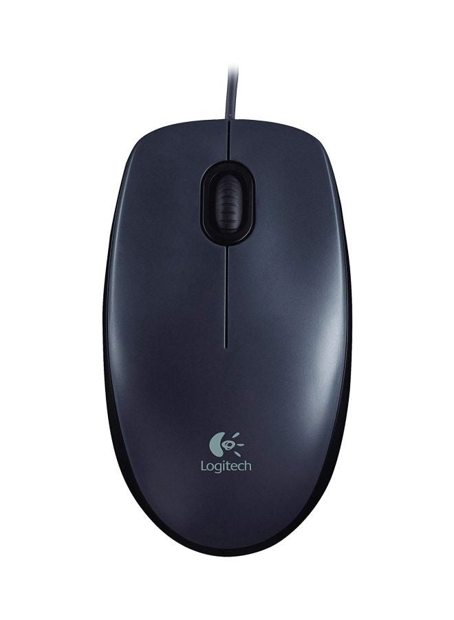 Logitech Wired Optical Mouse Dark Grey - Image 1
