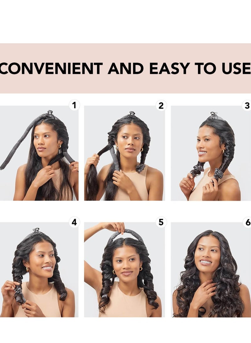 Generic Satin Heatless Curling Set - Hair Rollers for Heatless Curls | Heatless Hair Curlers & Hot Rollers | Hair Curlers to Sleep in | Heatless Curling Rod Headband | Heatless Curler - Image 4
