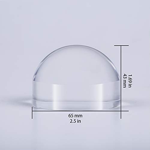BIJIA 2.5" 65mm Optical Acrylic Portable Paperweight Magnifier Extremely Clear Reading Aid Magnifying Glass Dome Easy to Glide for Reading Books,Map,Newpapers. - Image 2