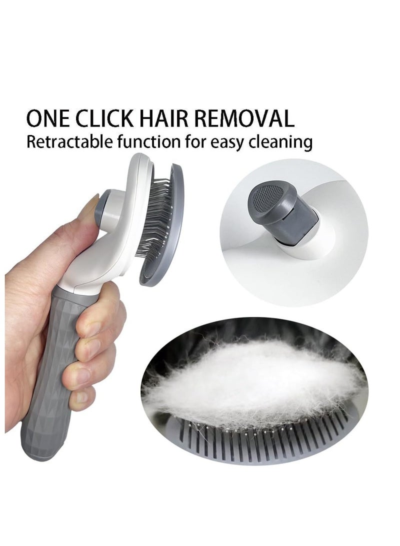 فرشاة تنظيف ذاتي للقطط والكلاب إزالة شعر الحيوانات الاليفة فرشاة تمشيط فرشاة تحتية لإزالة التشابك والعقد فرشاة متعددة الاستخدامات لجميع انواع الشعر فرشاة كهربائية التنظيف - Image 4