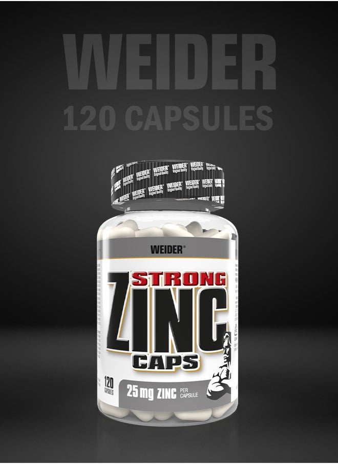 Weider - Strong Zinc Caps (25mg Zinc Per Caps) 120 Capsules - Image 1
