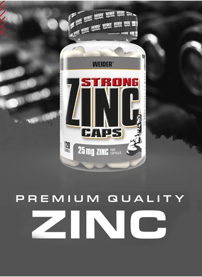 Weider - Strong Zinc Caps (25mg Zinc Per Caps) 120 Capsules - Image 1