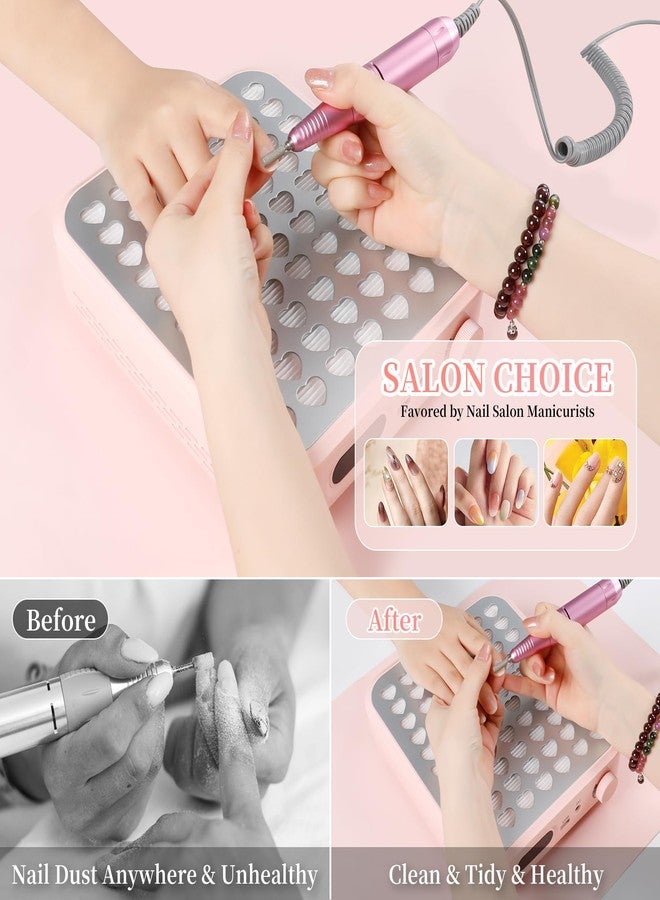 ANGNYA Nail Dust Collector with Lamp,Vacuum Fan Rechargeable Dust Collector with Dust Brush Powerful Brushless Dust Collector for Acrylic Gel Nail Polishing, Perfect for Salon Home Use - Image 4