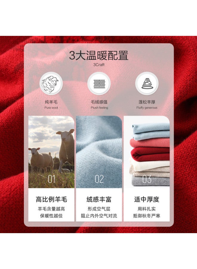 Hengyuanxiang New Chinese Style [Pure Wool] Autumn Winter Mother'S Wear Wool Cardigan Zodiac Year Vest Middle-Aged Sweater Waistcoat - Image 4