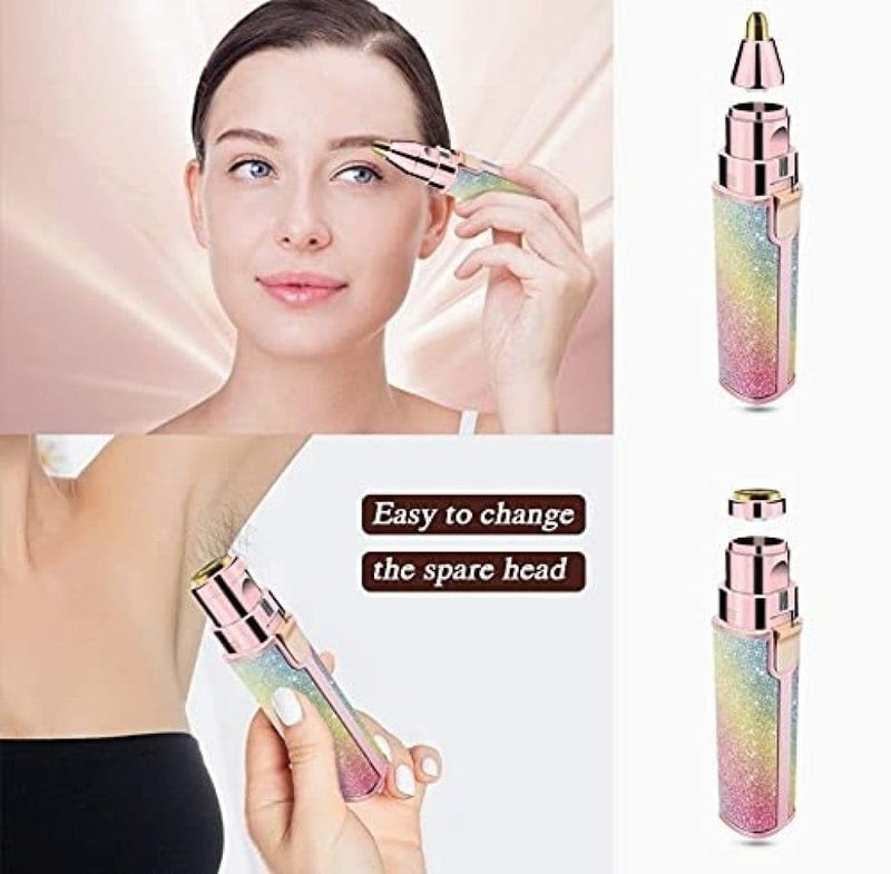 BLACK OLIVE® 2-in-1 Rechargeable Eyebrow Epilators For Women, Facial Hair Removal Machine For Women,Face, Lips, Nose Hair Remover Epilators with Light (Multicolor/Assorted) - Image 3