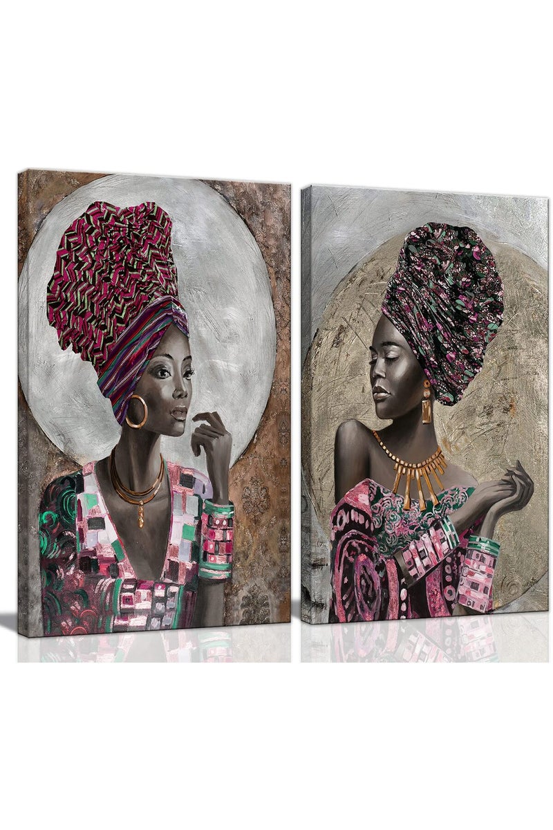 NCYEL Framed African American Wall Art - 2 Piece Set - Image 1