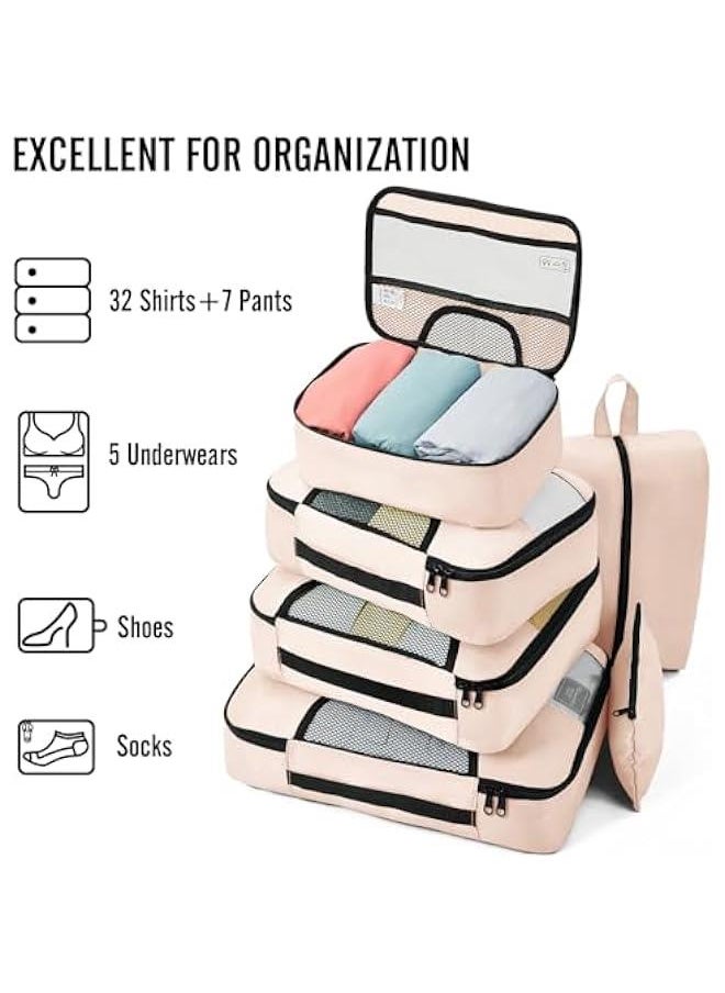 Arabest - Travel with Ease: 8 Packing Cubes & Organizer Bags for Women - Perfect Gift for Mom. Includes Toiletry and Shoe Bag, Ideal for Cruise Ship Vacations.必须包含8 Must-Have Organizers. - Image 1