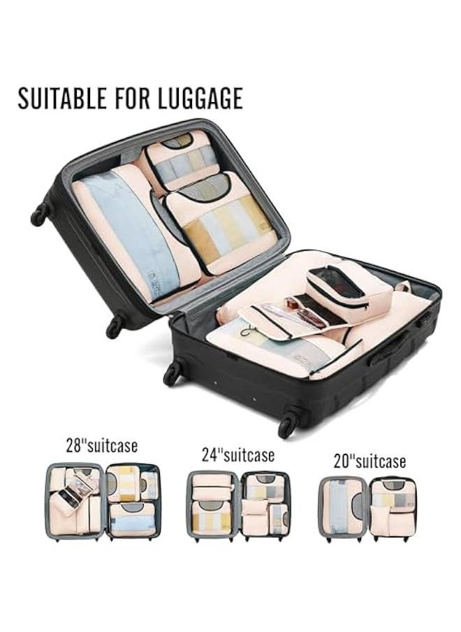 Arabest - Travel with Ease: 8 Packing Cubes & Organizer Bags for Women - Perfect Gift for Mom. Includes Toiletry and Shoe Bag, Ideal for Cruise Ship Vacations.必须包含8 Must-Have Organizers. - Image 1