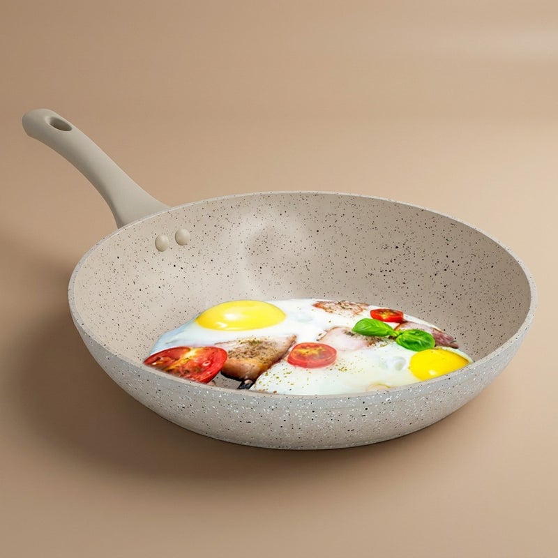 Rocky Granite Frying Pan, 26 cm - Light Grey - Image 1