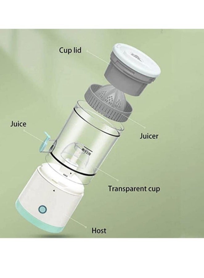 ELTRAZONE Portable Blender & Electric Citrus Juicer - Rechargeable Hands-Free Masticating Orange & Lemon Squeezer with USB Travel Cup, Compact, Lightweight, Wireless Convenience, Efficient for Citrus Fruits, One-Touch Operation for Home, Office & Travel  - Image 4